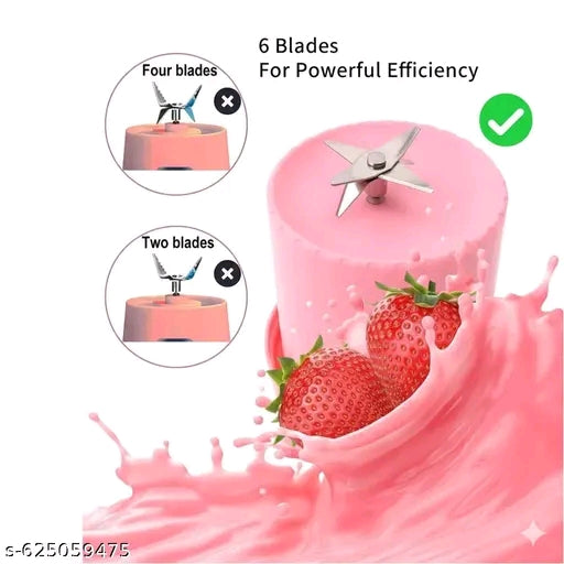 Portable Rechargeable Juicer Blender Bottle 6 blades